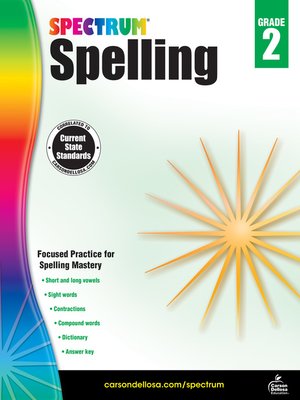 cover image of Spectrum Spelling, Grade 2